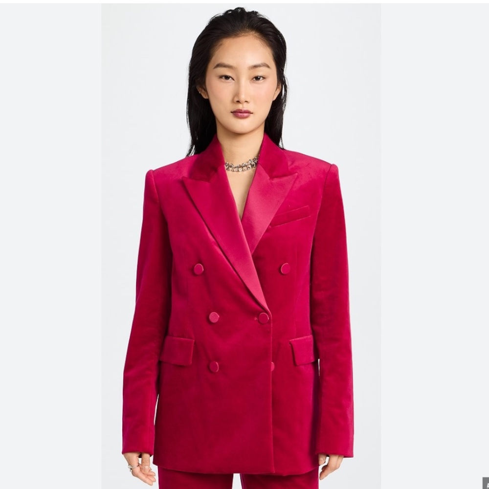 ENTIRE SUIT!  A.L.C Velvet Suit Declan oversized blazer and Ford tuxedo pants